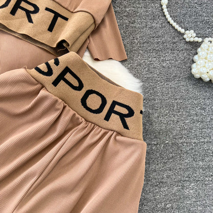 Sweatshirt&Camisole&Trousers Sportswear 3Pcs