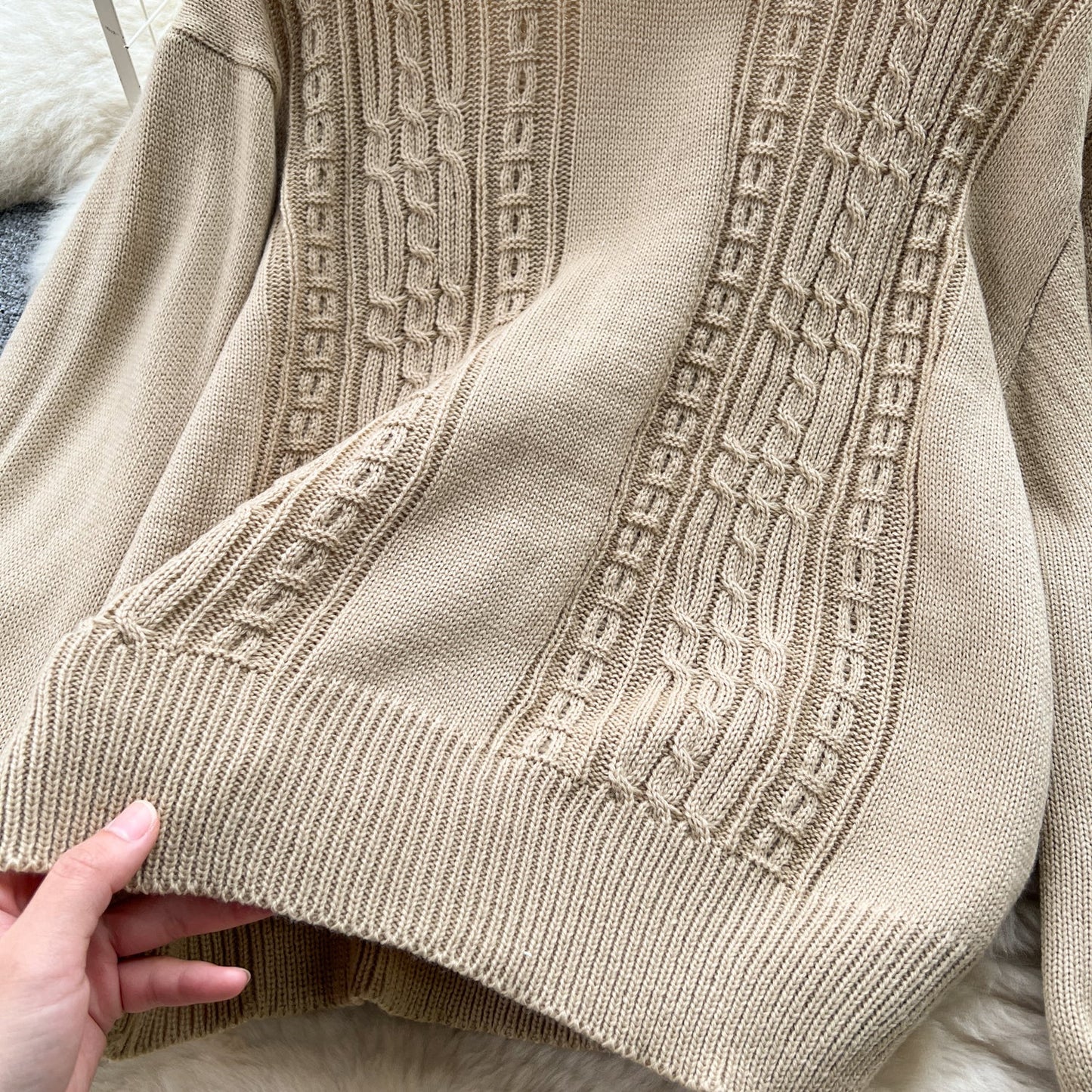 Ensemble torsadé 2 pièces pull et jupe sirène