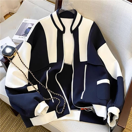 Hochwertige Color-Blocking Patchwork Jacke