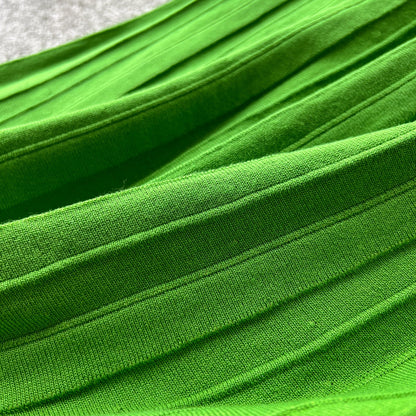Emerald Off-Shoulder Silk-knit Dress