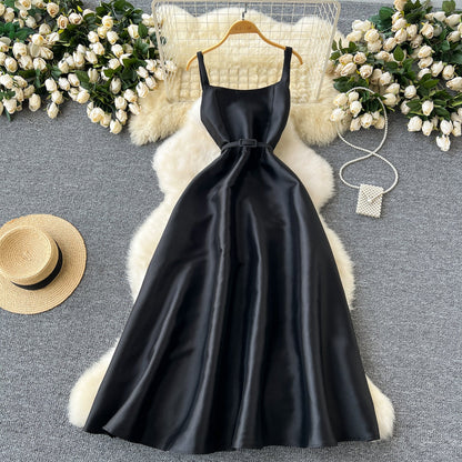Elegant Chiffon Puffy Slip Dress