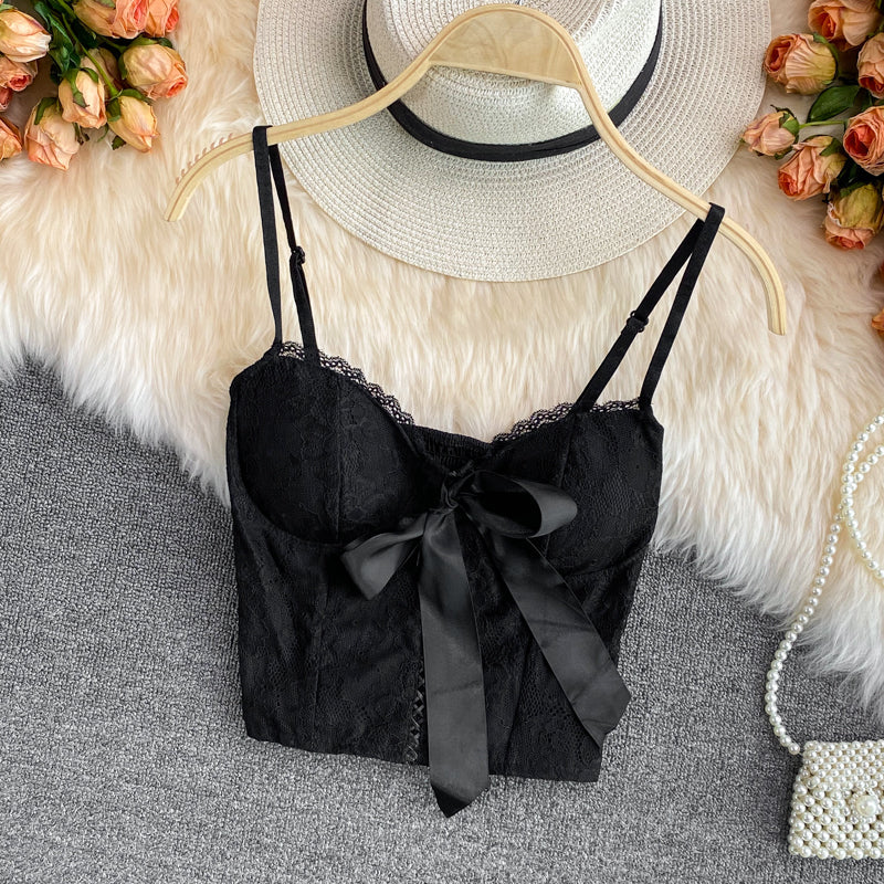 Lace Camisole With Eyelashes