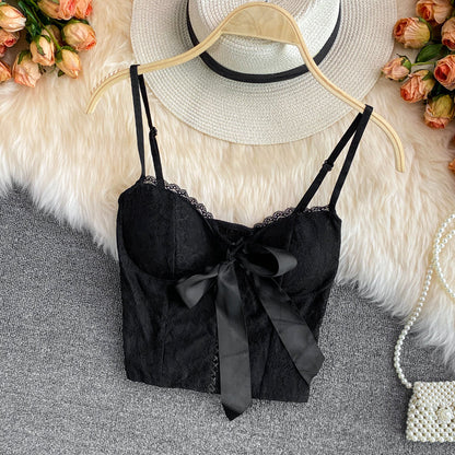 Lace Camisole With Eyelashes