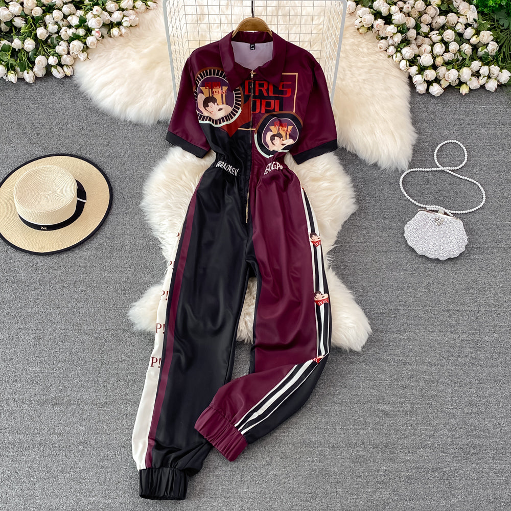 High Waist Carton Cargo Romper