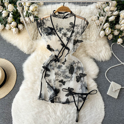 Sexy See-Through Butterfly Cheongsam