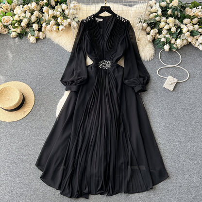 Glamour Sparkle Flare Sleeve Dress
