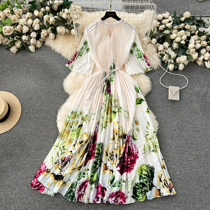 Elegant Floral Embroidered Beaded Dress