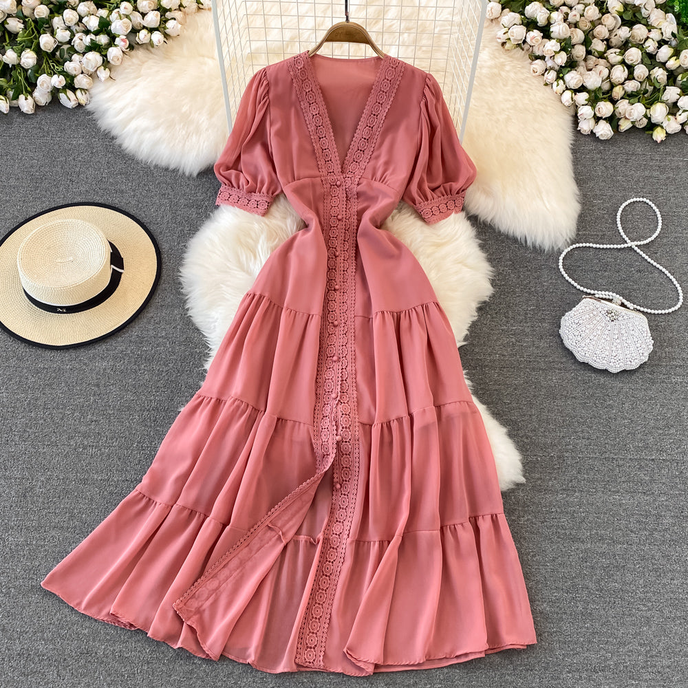V-neck Lace Dress