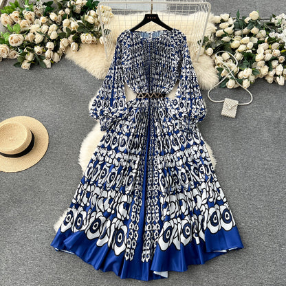 Floral Rhapsody High-Waist Skirt Dress