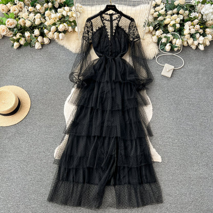Fairy V-neck Mesh Layer Dress