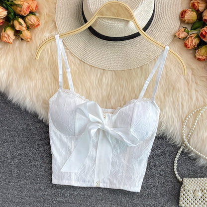 Lace Camisole With Eyelashes