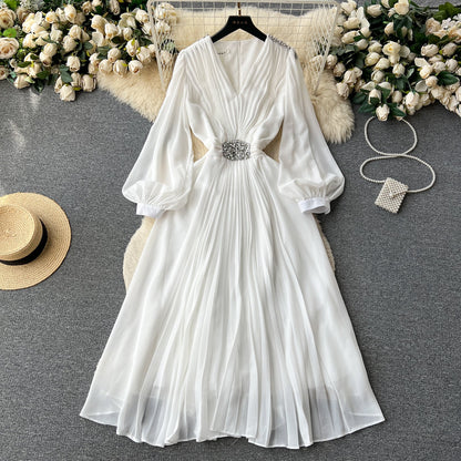 Glamour Sparkle Flare Sleeve Dress