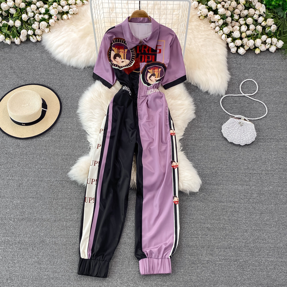 High Waist Carton Cargo Romper