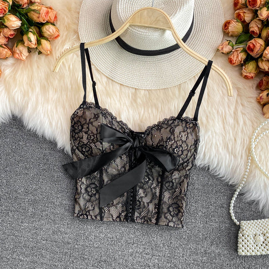 Lace Camisole With Eyelashes