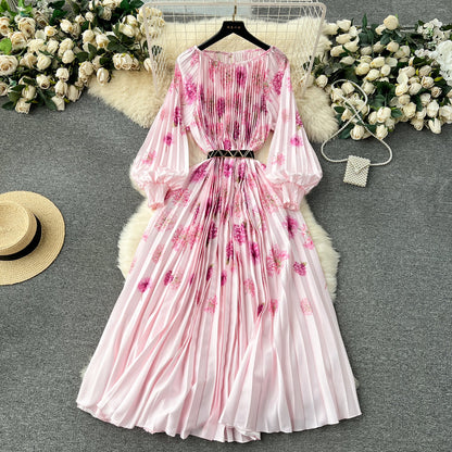 Floral Rhapsody High-Waist Skirt Dress