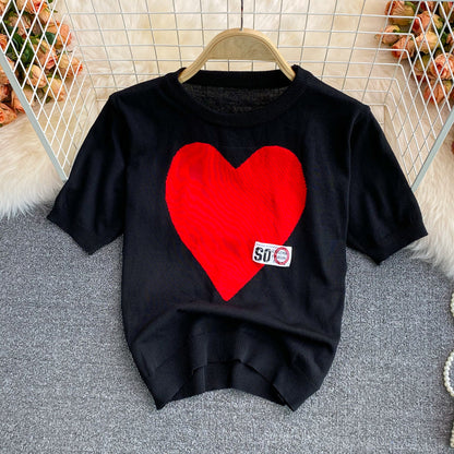 Love Ice Silk Short Sleeve T-Shirt