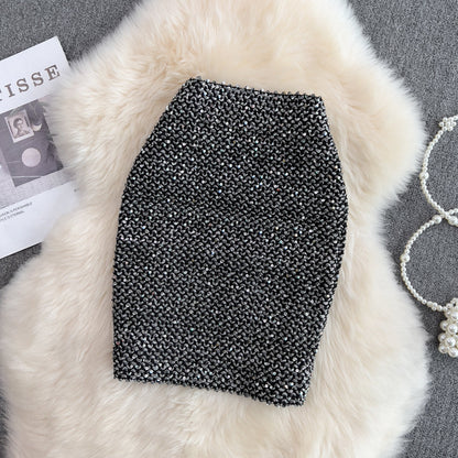 Shine Stretchy Sequin Pencil Skirt