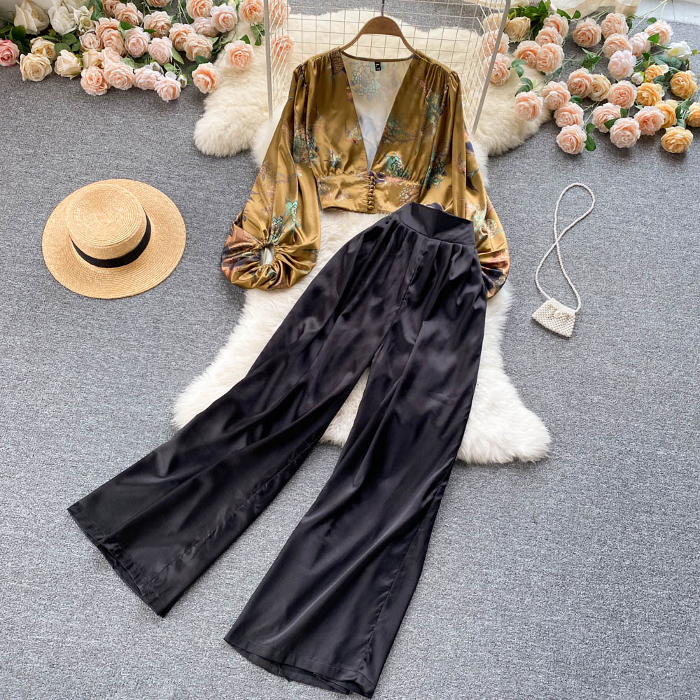 Garden Escape Floral Top & Palazzo Pants