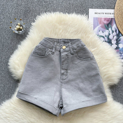 Vintage Raw-Hem High-Waist Shorts
