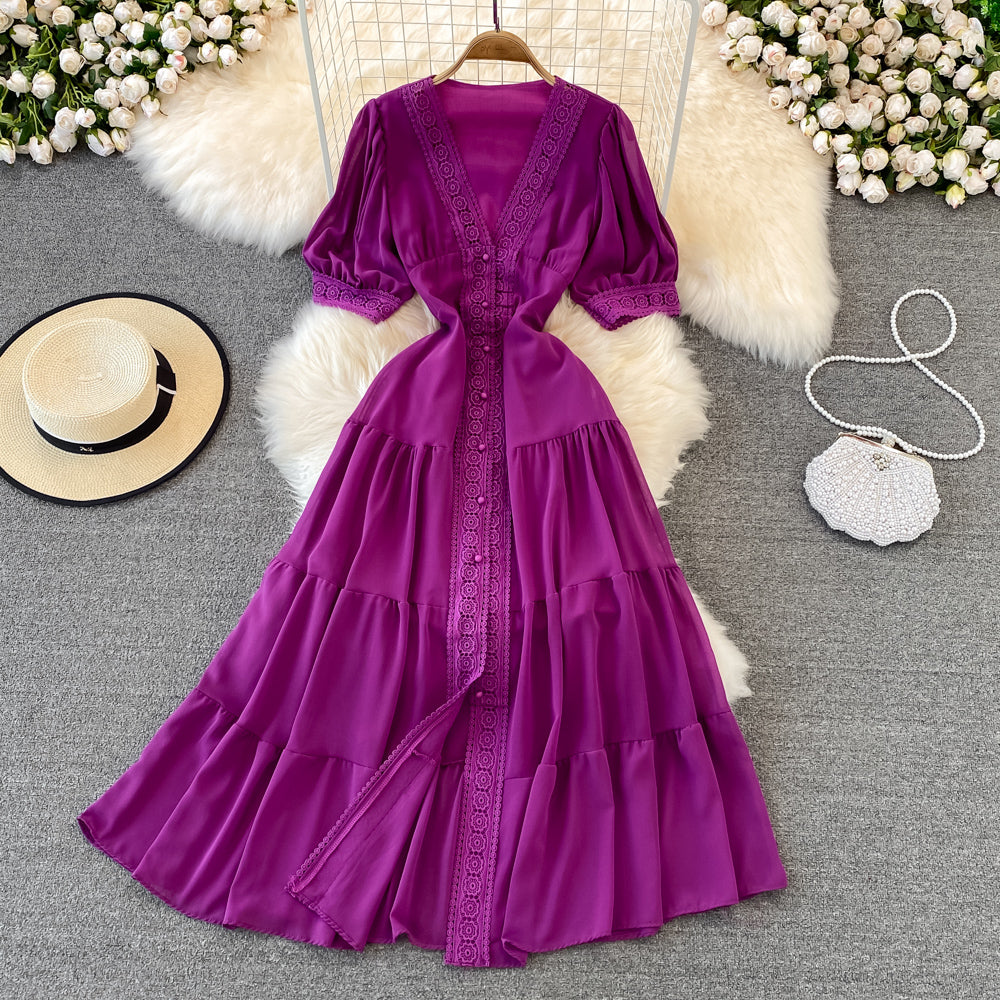 V-neck Lace Dress