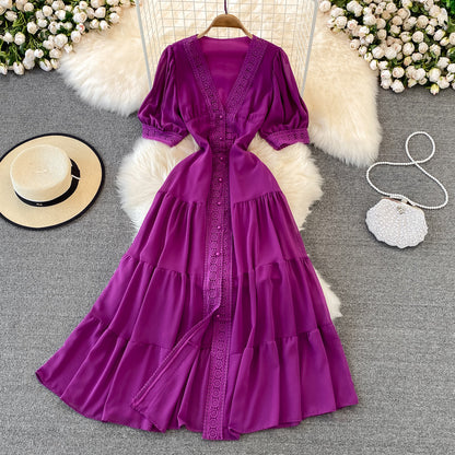 V-neck Lace Dress