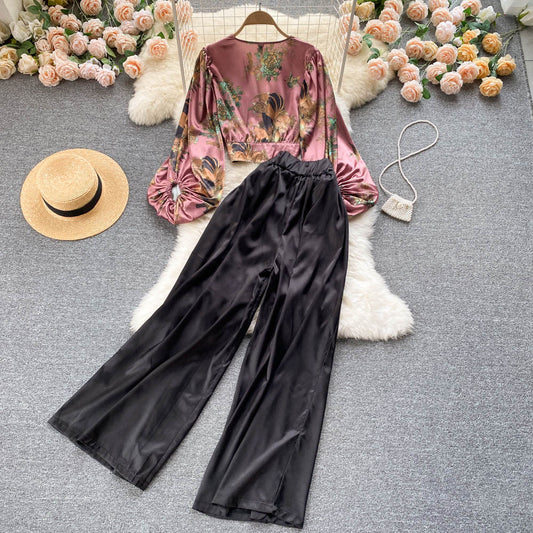 Garden Escape Floral Top & Palazzo Pants
