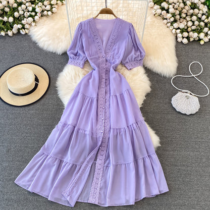 V-neck Lace Dress