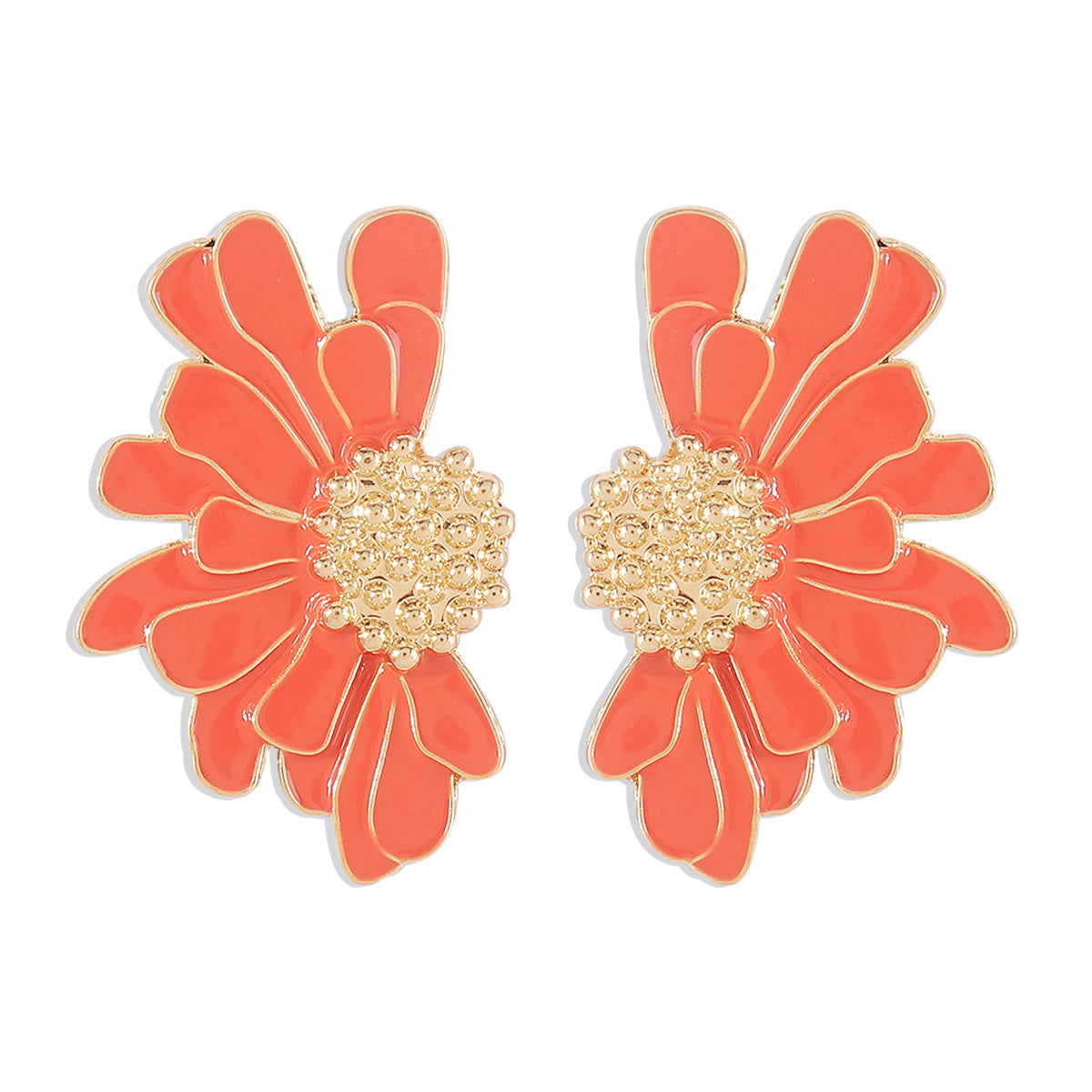 Vintage Alloy Flower Stud Earrings