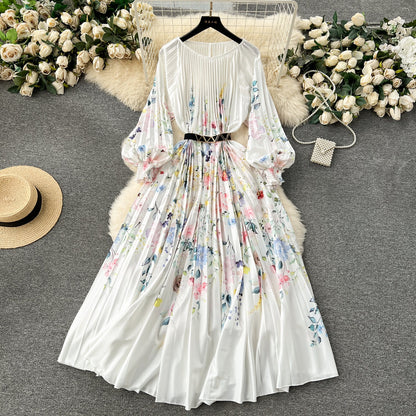 Floral Rhapsody High-Waist Skirt Dress