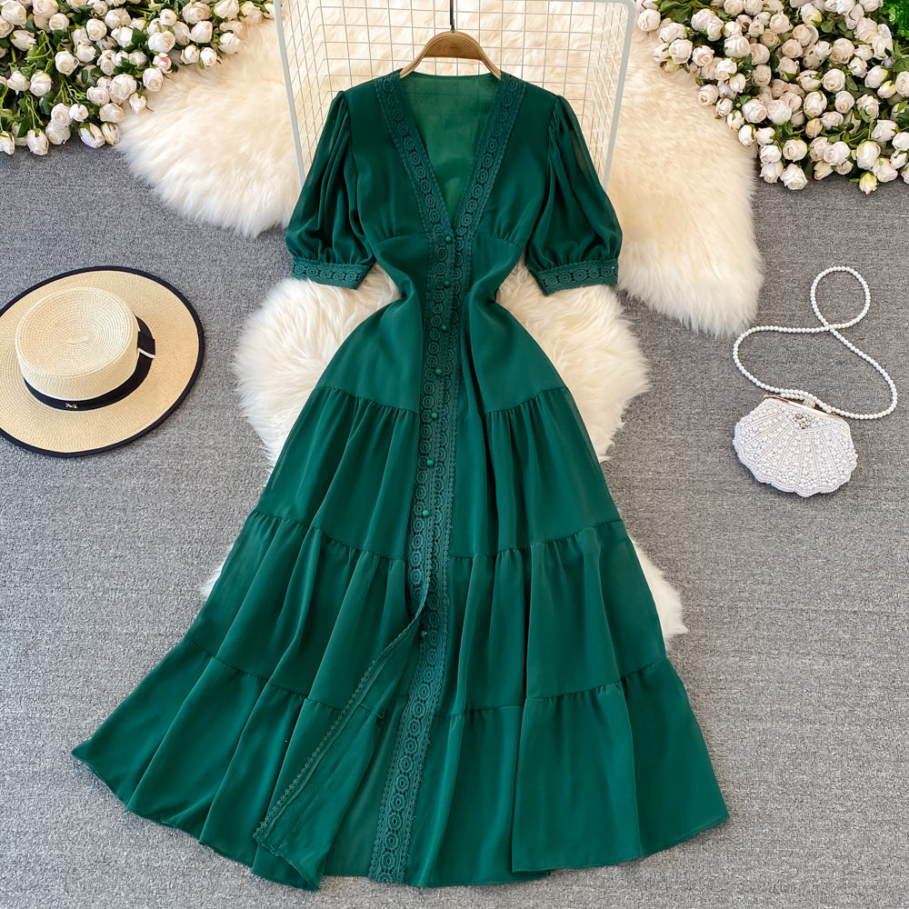V-neck Lace Dress