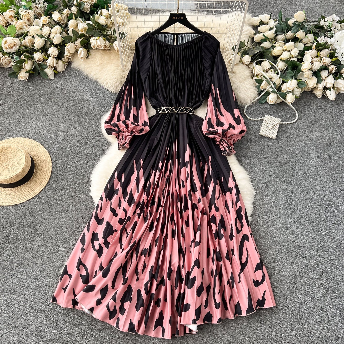 Floral Rhapsody High-Waist Skirt Dress