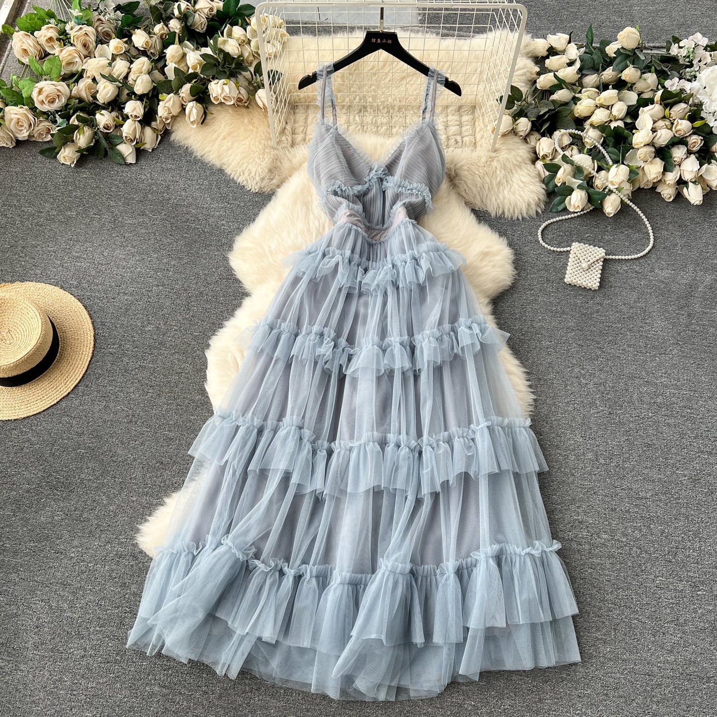 Fairy Layered Mesh Slip Dress