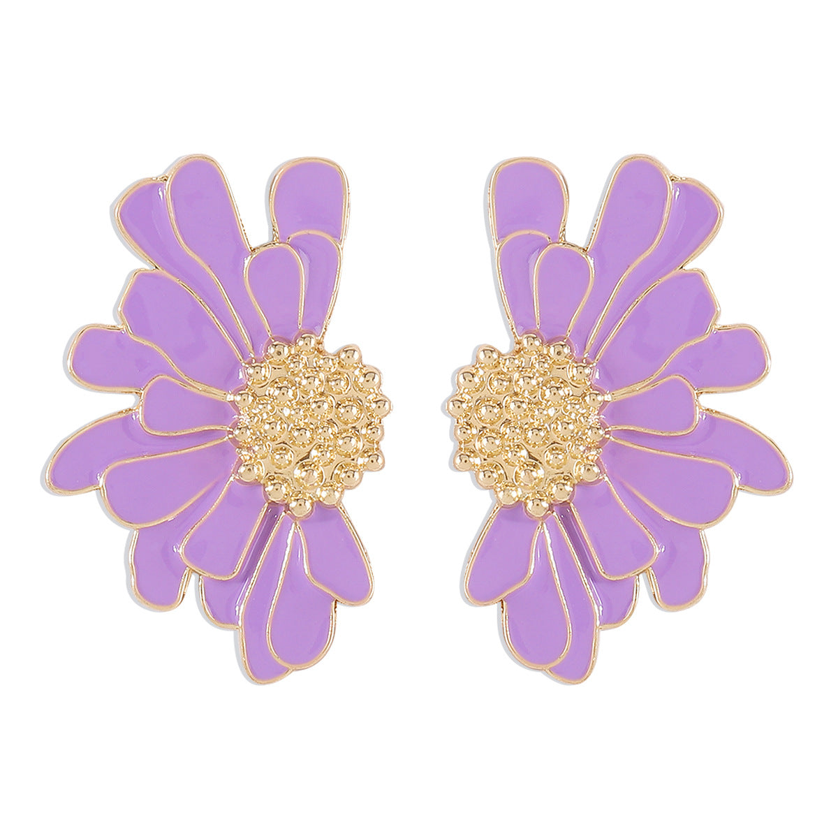 Vintage Alloy Flower Stud Earrings