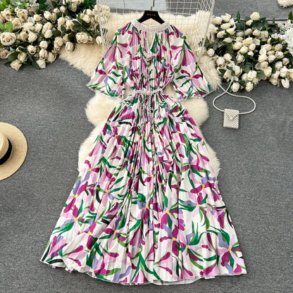 Elegant Floral Embroidered Beaded Dress