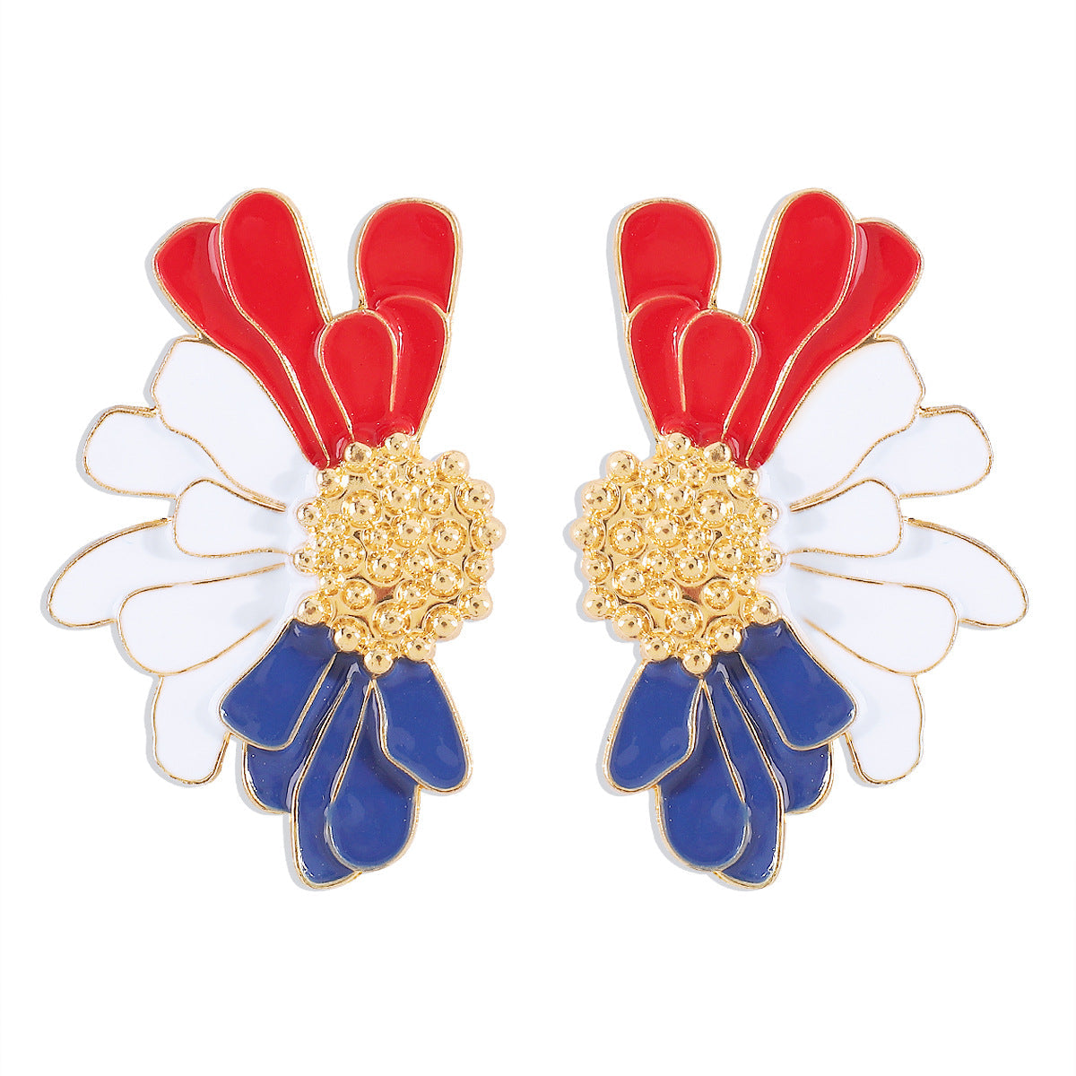 Vintage Alloy Flower Stud Earrings