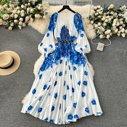 Floral Rhapsody High-Waist Skirt Dress