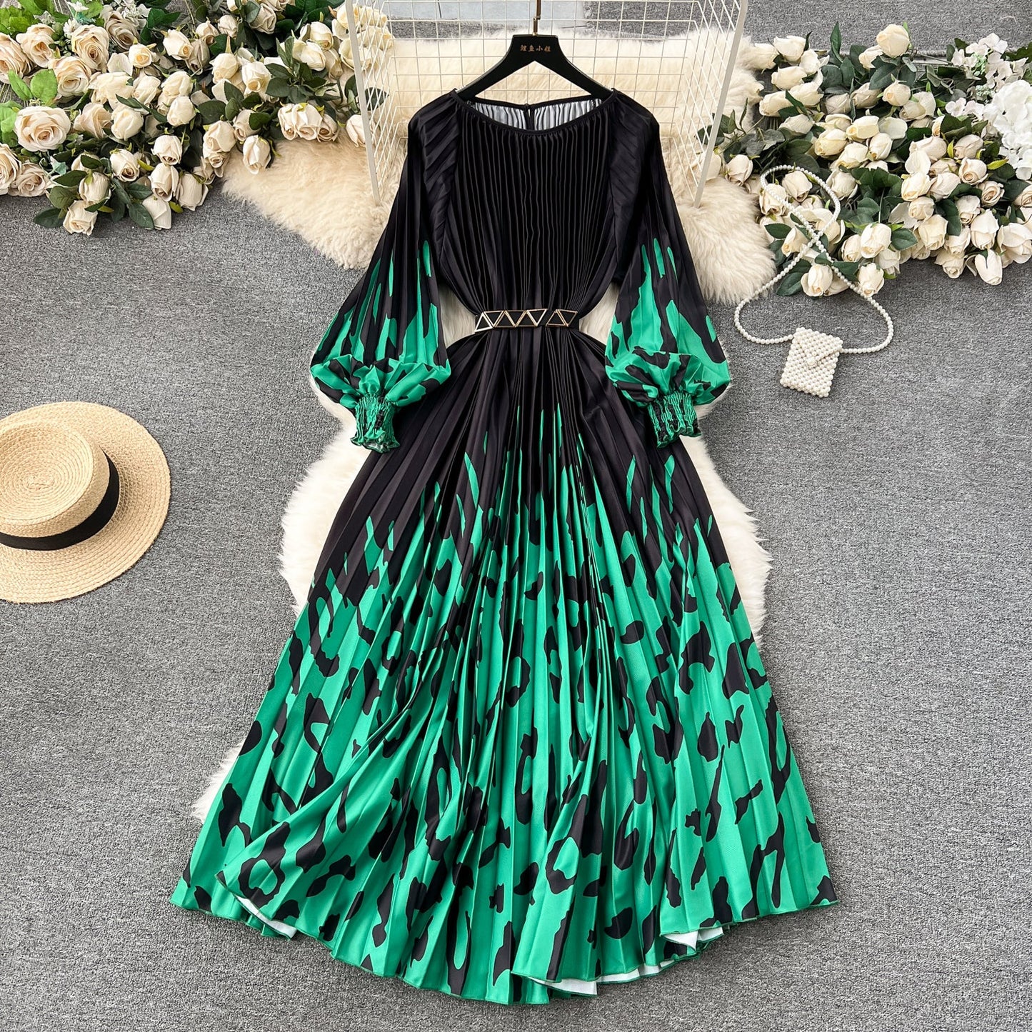 Floral Rhapsody High-Waist Skirt Dress