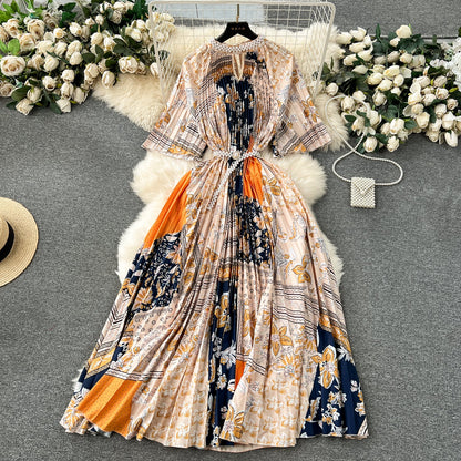 Elegant Floral Embroidered Beaded Dress