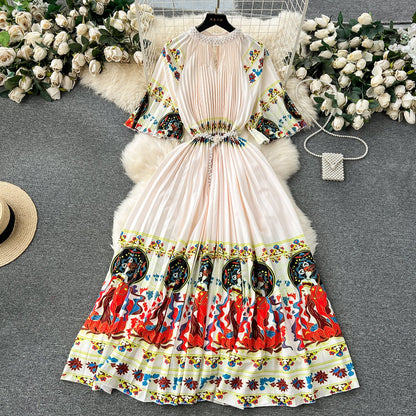 Elegant Floral Embroidered Beaded Dress
