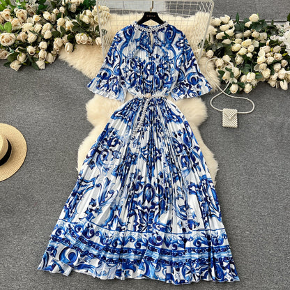 Elegant Floral Embroidered Beaded Dress