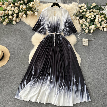 Elegant Floral Embroidered Beaded Dress