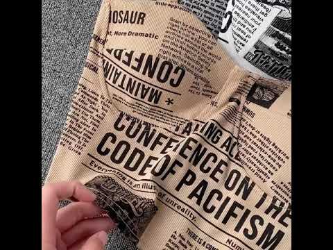 Newspaper Print Camisole