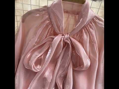 Retro Loose Bow Tie Shirt