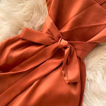 Elegant Cross V-Neck Dress