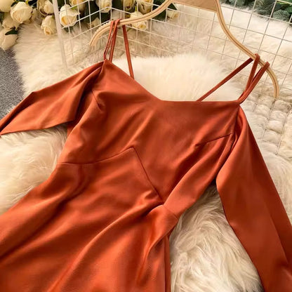 Elegant Cross V-Neck Dress